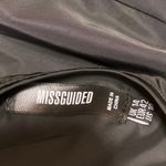 Missguided Women's Black Silky Satin Ruffle Flutter Sleeve Crop Blouse Top 10 Photo 2