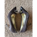 Luciano Padovan Chocolate Brown Suede Patent Leather Tassel Heels Italy EU 37 7 Photo 5