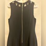 Eliza J  Black Sleeveless Sheath Fit And Flare Pleated Cutout Mini Dress Size 6‎ Photo 3