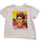 Jerry Leigh NWT White Frida Kahlo Floral Portrait Tee T-Shirt Top New Small Socialism Artist Photo 7