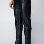 Nasty Gal NWT! Women’s Split Front Faux Leather Pants Size 10 Photo 1