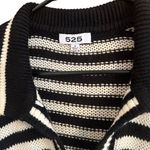 525 America Shopbop  Raya Polo Sweaterdress Striped Knit Size S Black Cream Photo 2