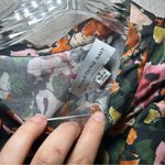 Something Navy Floral Mini Dress Black Orange women’s small boho party event Photo 5