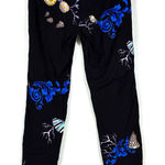 Versace  Collection Barocco Sea Print Pants Size 6 US 42 IT Black Photo 0