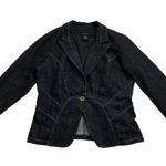 Ashley Stewart Blazer Button Front Denim Contrast Stitch Plus Jacket Size 14W Photo 7