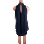 Betsy and Adam NWT Scarf Drape Dress Size 6 Cocktail Navy Blue Sequin Choker Photo 1