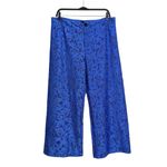 Anthropologie  Maeve The Colette Blue Wide Leg Lace Cropped Pants 32 Photo 2