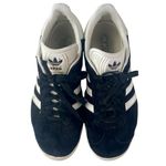 Adidas  Gazelle Womens Black White Suede Leather Lace Up Low Top Sneakers Shoes 5 Photo 1