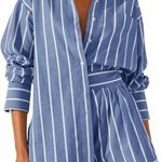 Striped Shirt Matching Shorts Sets Blue Size XL Photo 0