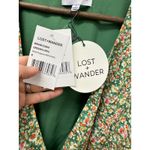 Lost + Wander  Wild Poppies Floral Wrap Midi Dress Green Size S Photo 5