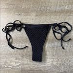 frankie's bikinis  Black Naia Tie Side Skimpy Bikini Bottom Size Large Photo 1