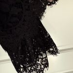 Johnny Was Burnout Velvet Lace Top Black Baroque Grunge Baddie Indie Goth Small Photo 2