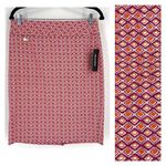 NWT Alex & Olivia Stretch Geometric Pink Pencil Skirt Size Medium Colorful Sprin Photo 1