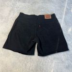 Women’s Levi’s Black Mid Length Denim Jean Stretch Shorts Size 12 Photo 3