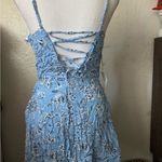 Iris basic  Light Blue Floral Mini Dress Photo 2