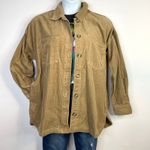 matty m Cotton Blend Corduroy Shirt Jacket Shacket Brown Tan Gorpcore womens XL Photo 3