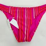 Trina Turk  Bikini Bottom Size 10 Hipster Pink Red Swimwear NEW Photo 1