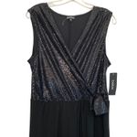 Bebe NYE Disco  Sequined Sleeveless Wrap Jumpsuit Wide Leg Evening Formal L NWT Photo 8