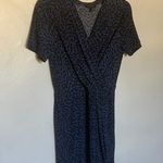 Banana Republic  Pleated Blue Leopard Animal Print Dress XS (2) Photo 1