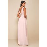 Lulus NWOT  Heavenly Hues Blush Maxi Dress Bridismaid Wedding Formal Size S Photo 2