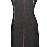 Sleeveless Zipper Detail Sheath Dress Size 10 Black Photo 0