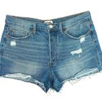 RSQ  Vintage High Rise Distressed Button Fly 3" Denim Shorts Western - Women's 31 Photo 0