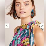 Maeve New!  | Anthropologie Sleeveless Floral Top Tie Neck Women’s Size Large Photo 2