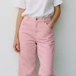 Seven7  Wide Leg Cropped Pants in Mellow Rose – Size 10 Photo 0