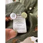 Fig & Flower Floral Sheer Embroidered Mandarin Collar Button Down Shirt 1X Photo 4