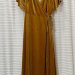 Jenny Yoo Gold Velvet Dress Photo 0