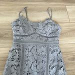 Bardot Botanical Lace Overlay Spaghetti Straps Lined Midi Dress Size US 4 XS Photo 6