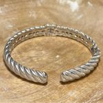 Judith Ripka Diamonique CZ Sterling Silver Hinged Cuff Bracelet Photo 6