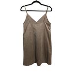 Aritzia Wilfred Free Vivienne camel suede mini dress Small Photo 3