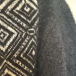 MAXSPORT BLACK AND WHITE LONG SWEATER FURRY ACRYLIC AND NYLON SIZE MEDIUM Photo 7