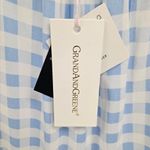 GRAND & GREENE Checkered Floral Embroidered Top NWT Blue Size XL Photo 5