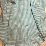 Talbots striped collared baby blue and white button up blouse, Small Photo 5