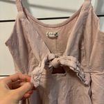 Free People  Pale Pink Tie Front Tank Top Photo 3