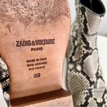 Zadig & Voltaire ‘Empress Wild’ Beige Snakeskin Embossed Leather Boots, Size 39 Photo 8