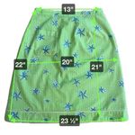Lilly Pulitzer 100% Cotton Mint Green A-Line Skirt Blue Starfish Pocket Size 6 Photo 4