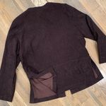 Vintage Womens Brown Suede Blazer Jacket Size 14 Photo 8