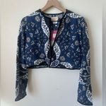 NWT Beyond by Vera Joan Reversible Quilted Jacket Blue Size XS White Photo 2
