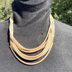 💕Vintage leather in spring layered necklace Brown Photo 0