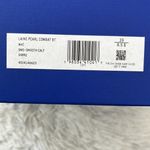 Stuart Weitzman Laine Pearl Leather Combat boots in shite size 8.5 B Photo 3
