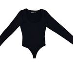 Abercrombie & Fitch Long Sleeve Black Bodysuit Size XS Scoop Neck Photo 0