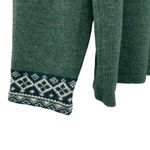 Appleseed's Wool Green Embroidered Snowflake Crewneck Sweater Nordic Size L Photo 8