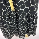 Banana Republic  Tall XS Black Animal Print Midi Dress Giraffe Mod Statement Boho Photo 5