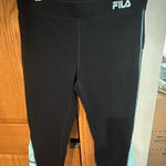 FILA  Black Leggings with Blue Trim Photo 0