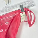 Aerie NWT  Side Tie Embroidered Cheekier Bikini Bottoms Pink Size Small S NEW Photo 3