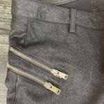 ZARA  Black Celebrity Faux Suede Biker Moto Zip Skinny Jeans S Photo 5