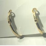 Vintage Hoop Earrings Romantic Three Heart Photo 3